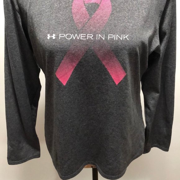 {Under Armour} "Power In Pink" Breast Cancer Long Sleeve Tee - Picture 4 of 9
